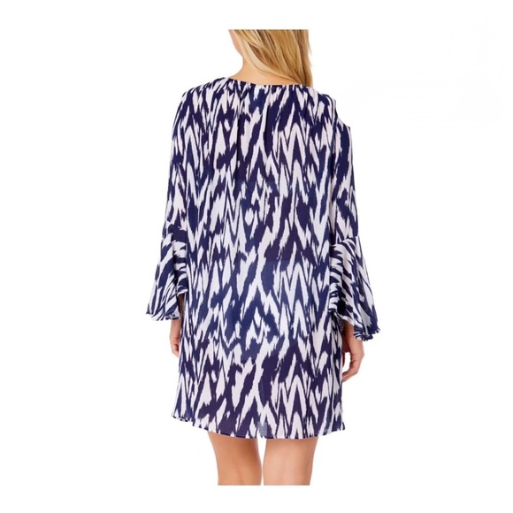 Anne Cole Limited Edition Women's Swim Cover-Up Navy & White Patterned XS/Small - Picture 3 of 11